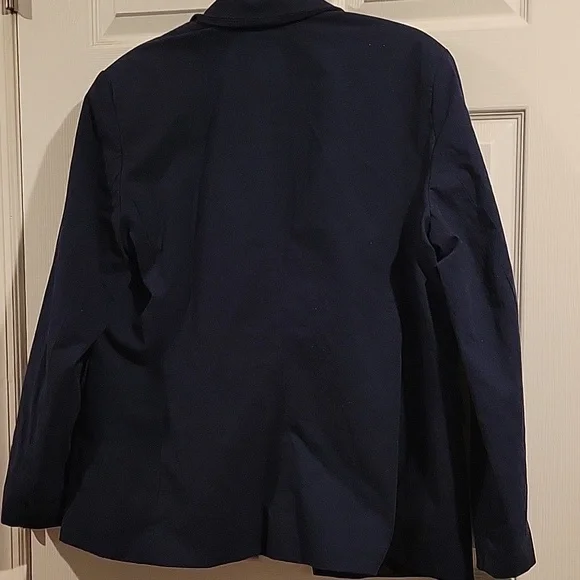 Navy Double-Breasted Women's Blazer - Picture 7 of 9